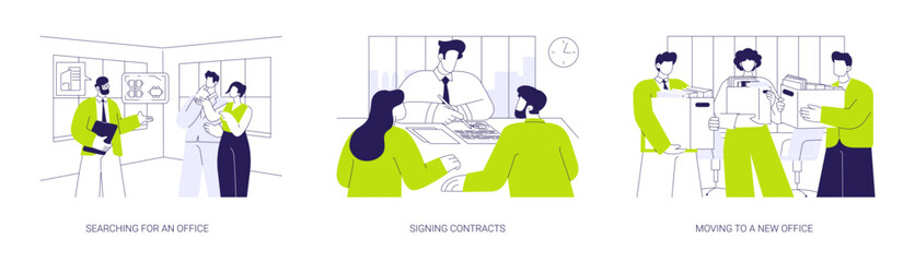 Successful entrepreneurship isolated cartoon vector illustrations se