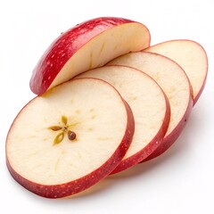 Sliced red apple isolated on a white background