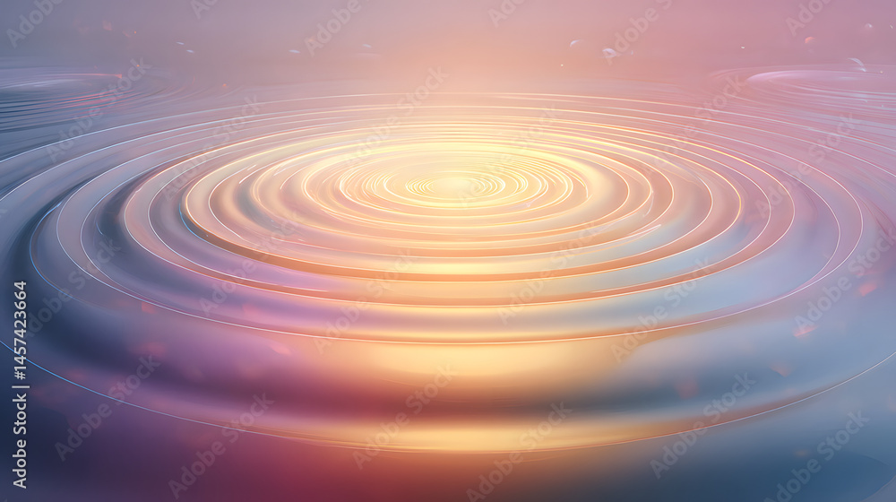 Poster serene concentric circles abstract calming visual