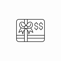 gift card dollar signs icon sign vector