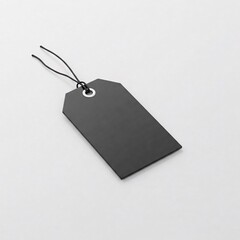 Black tag on white, isolated