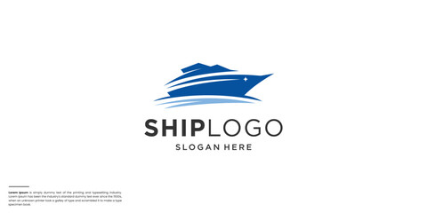 Cruise Ship Vintage Logo Design inspiration.