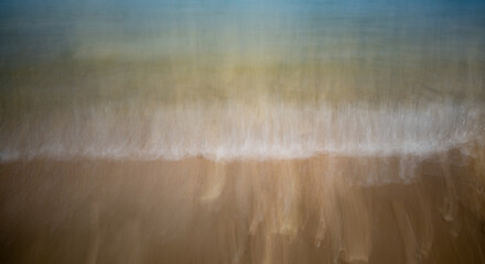 Abstract motion blur of ocean waves. Nature art background