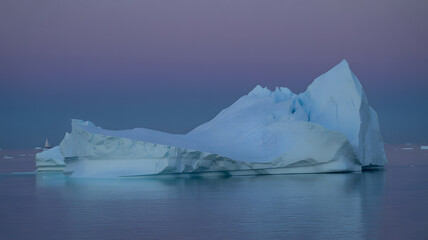 Majestic Iceberg at Twilight Antarctic Ice Sculpture