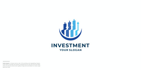 Fototapeta premium Simple illustration logo for financial company.