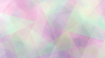 Fototapeta premium Abstract pastel background with overlapping geometric shapes in shades of pink and green light