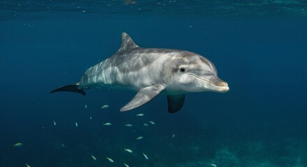 Fototapeta premium A dolphin in the ocean