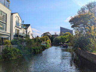 Leisurely Boat Trip on the River Stour in Canterbury City Centre on a Sunny Afternoon