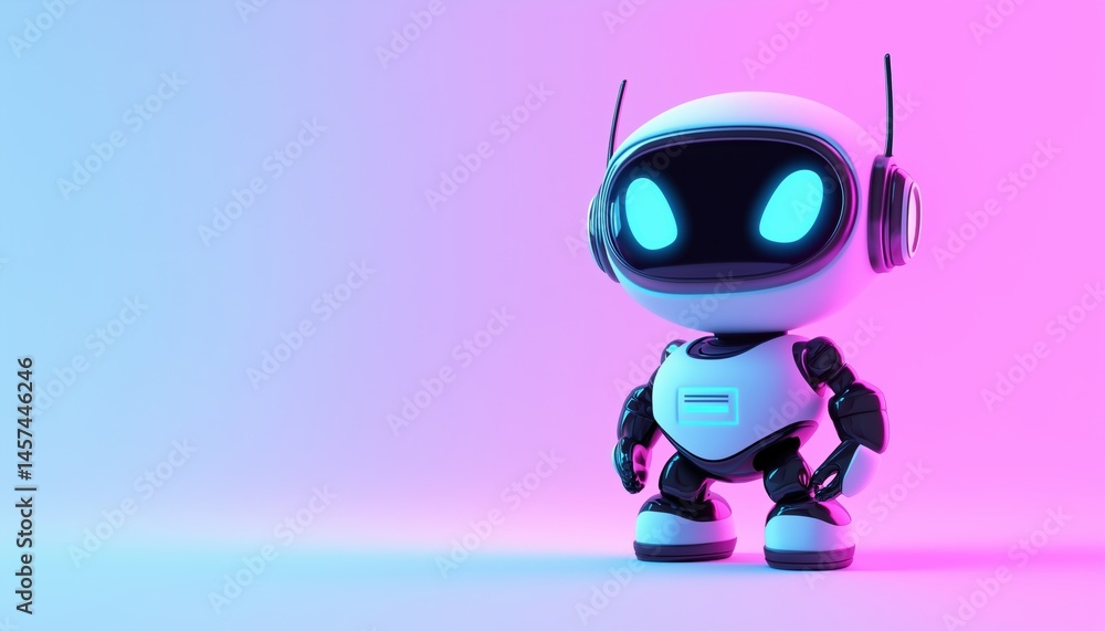 Poster revolution of ai: humanoid ai robot in the metaverse cyberspace digital world, automated technology 