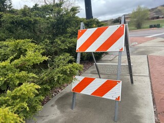 Sidewalk Closure Construction Barrier 