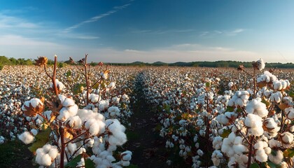 natural cotton bolls ready for harvesting