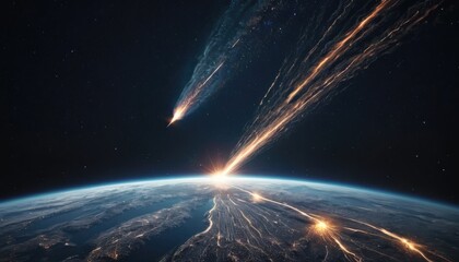 A breathtaking meteor shower as seen from space