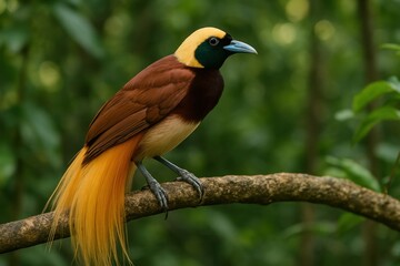 Obraz premium Vibrant bird perched gracefully.