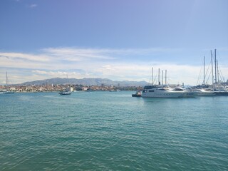Marina with Sailing Yachts in Split, Croatia on a Sunny Day