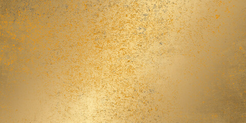 Vintage watercolor paper with gold grain texture. Abstract gold painting background for cover design, poster, flyer, cards, poster. Old paper texture. Aged backdrop. Bronze paint.