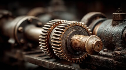 Vintage industrial machine with exposed gears and mechanical parts, showcasing the early developments in mechanical engineering