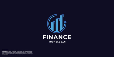 finance logo creative arrow and diagram investment.