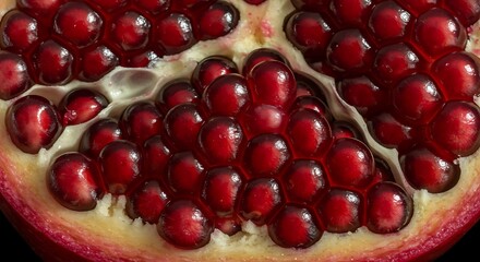 Juicy Pomegranate Seeds Close-Up