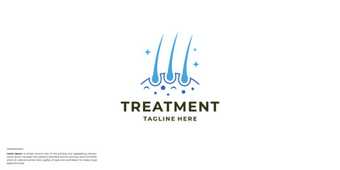 hair follicle logo. hair healthcare icon.