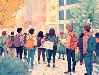 students exploring urban planning in city workshop