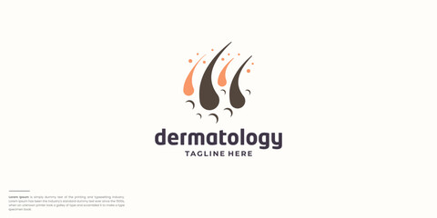 inspiration hair care logo treatment with bulb icon symbol.