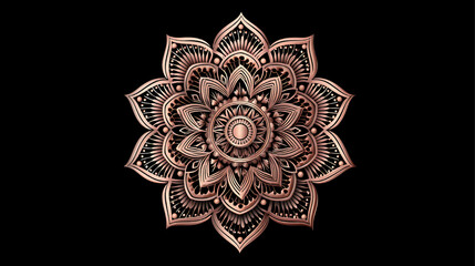 This ornate round element features a vintage floral lace pattern in a circular design, evoking a decorative mandala
