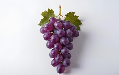 Fototapeta premium Purple grape isolated on white background