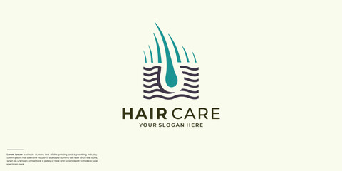 Vector hair treatment logo icon vector illustration design.