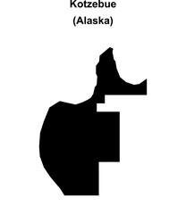 Kotzebue (Alaska) blank outline map