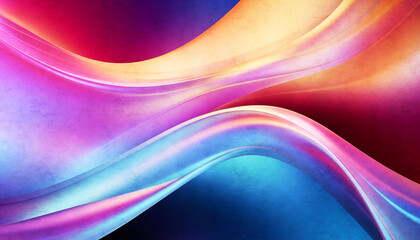 Formas abstractas fluidas en tonos de azul, púrpura y rosa, semejando olas o tela en movimiento.Sinfonía fluida de color y movimiento, evocando serenidad y abstracción onírica en movimiento.