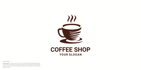Coffee, coffee shop logo template.