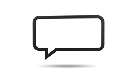 A speech bubble icon with space for text &mdash; white background
