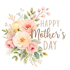 
Happy Mother's Day Typography Greeting Card. Design vector illustration