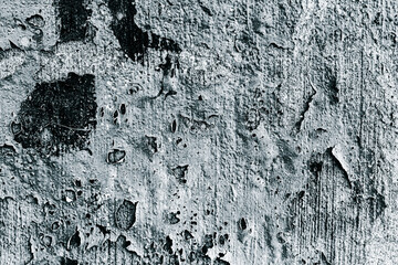 gray peeling weathered paint grunge texture. abstract concrete wall background with copy space