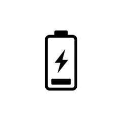 Obraz premium Low Battery Icon Design Power Energy Charge Symbol Graphic