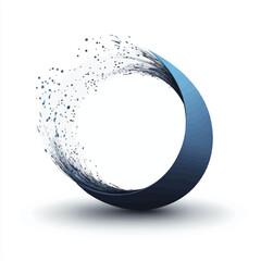 Flow vector icon, isolated on white background  -  