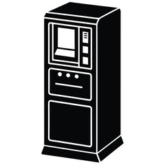 Obraz premium vector illustration of a modernatm booth