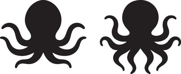 Cartoono Octopus Silhouettes