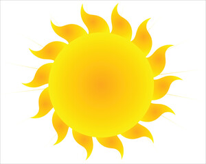 Sun on a white background