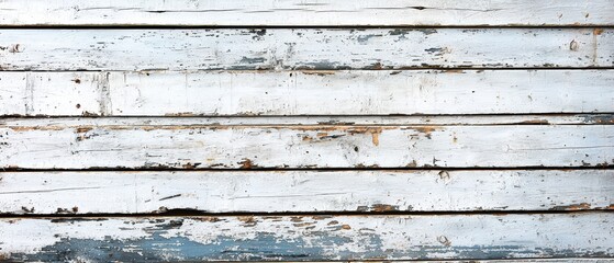Rustic textured background of weathered white wooden planks