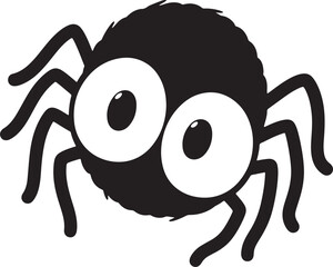vector illustration of cartoon spider