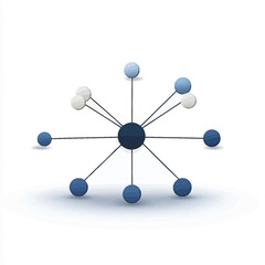 Node vector icon, isolated on white background  -  