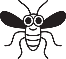 vector illustration of cartoon bee