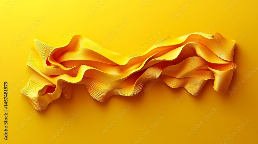 Aufkleber abstract golden yellow fluid wave dynamic swirling motion elegant luxury design background texture 3