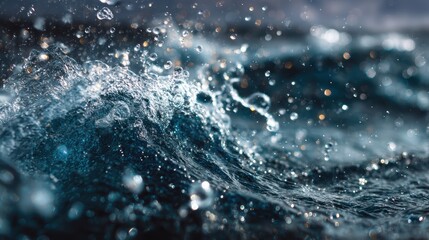 Obraz premium A backdrop of water with visible drops, each one representing the insidious presence of PFAS chemicals, a haunting reminder of the environmental and health risks