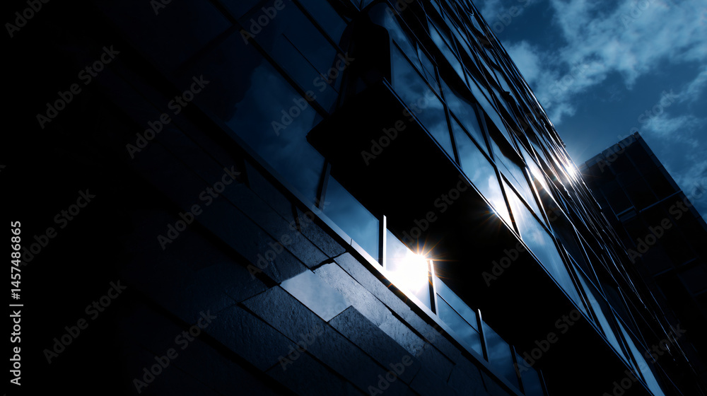 Poster modern construct under construction, showcasing dynamic urban development and architectural intentio