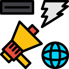 News Alert Line Filled Icon