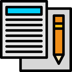 Copy Editing Line Filled Icon