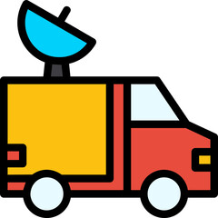 News Van Line Filled Icon