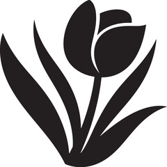 black and white flower icons